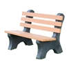4 Ft. Recycled Plastic Garden Bench with Back, 130 Lbs.