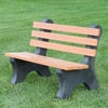 4 Ft. Recycled Plastic Garden Bench with Back, 130 Lbs.