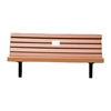 Recycled Plastic Contoured Bench with Back & Steel Frame - 4 Ft., 6 Ft., Or 8 Ft.