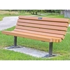 Recycled Plastic Contoured Bench with Back & Steel Frame - 4 Ft., 6 Ft., Or 8 Ft.