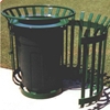 45 Gallon Iron Valley Powder-Coated Strap Steel Trash Can, 340 Lbs.