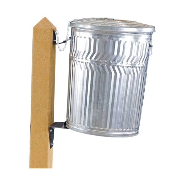 Single Side Can Post 6 In. Wooden, In-Ground Mount