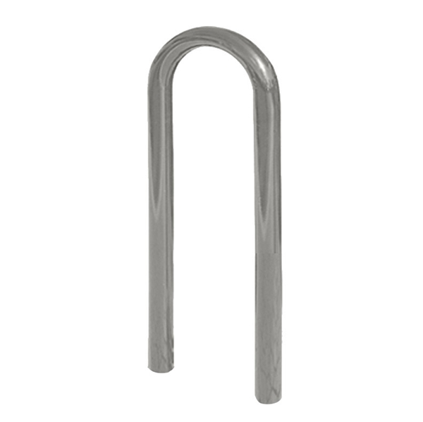 Bike Rack 3 Space Single Loop 15 In. Galvanized 1 5/8 In. Pipe, In-Ground Mount