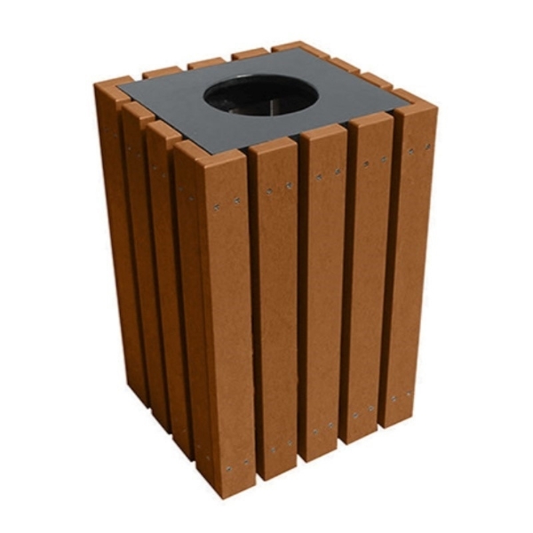 22 Gallon Economizer Recycled Plastic Square Trash Can
