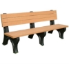Deluxe Recycled Plastic Bench with Back
