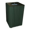Tall 40 Gallon Recycled Plastic Square Trash Can with Lid