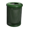 Elite Series 32 Gallon Thermoplastic Polyethylene Coated Trash Can with Top and Liner