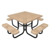 Elite Series 46" Square Thermoplastic Polyethylene Coated Picnic Table