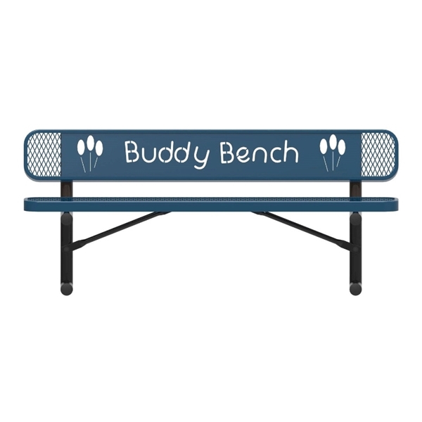 ELITE Series Thermoplastic Buddy Bench, 4 Foot, 6 Foot, or 8 Foot