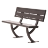 Acadia Steel Bench with Back - 4 Ft. or 6 Ft.