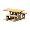 ADA Wheelchair Accessible Concrete Rectangular Picnic Table 84 In. Concrete With Exposed Aggregate, Commercial
