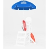 6.5 Ft. Printed Lifeguard, Steel Frame Umbrella with Aluminum Pole
