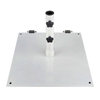 Powder Coated Steel Plate 75lb. Umbrella Base with Wheels
