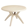 Ibiza 46 Inch Plastic Resin Round Dining Table