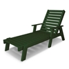 Polywood Captain Recycled Plastic Chaise Lounge with Arms