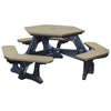 Plaza Recycled Plastic Hexagonal Picnic Table