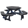 Plaza Recycled Plastic Hexagonal Picnic Table