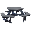 Plaza Recycled Plastic Hexagonal Picnic Table