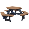 Plaza Recycled Plastic Hexagonal Picnic Table