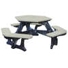 Plaza Recycled Plastic Hexagonal Picnic Table