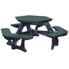 Plaza Recycled Plastic Hexagonal Picnic Table
