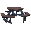 Plaza Recycled Plastic Hexagonal Picnic Table