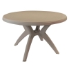 Ibiza 46 Inch Plastic Resin Round Dining Table