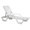 White Bahia Plastic Resin Chaise Lounge