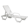 White Bahia Plastic Resin Chaise Lounge