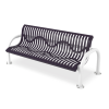 Bench With Back 6 foot Plastic Coated Ribbed Steel