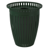 Crown Trash Receptacle 32 Gallon Plastic Coated Tapered with Flared Top