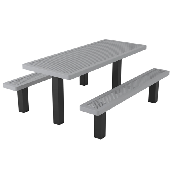 Rectangular Picnic Table 6 Ft. 2 Un-Attached Seats