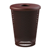 Tapered Trash Receptacle 32 Gallon Plastic Coated Expanded Metal