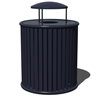 Zion 32 Gallon Powder Coated Steel Trash Receptacle