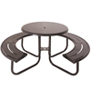 Acadia 36" Round Powder Coated Steel Portable Picnic Table