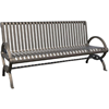 Gateway Steel Bench with Back and Aluminum Frame