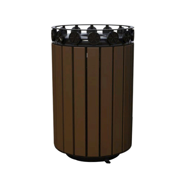 Cascades 32 Gallon Recycled Plastic Trash Receptacle
