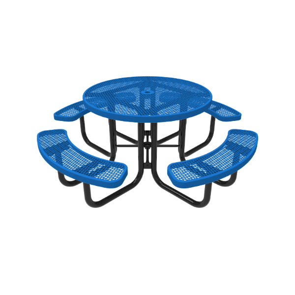 Elite Series 46" Round Thermoplastic Polyethylene Picnic Table