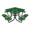 46" RHINO Square Thermoplastic Picnic Table with Portable Frame, 257 lbs.