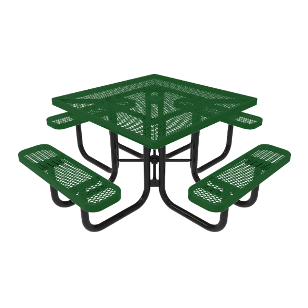 46" RHINO Square Thermoplastic Picnic Table with Portable Frame, 257 lbs.