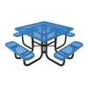 Elite Series 46" Square Thermoplastic Polyethylene Coated Picnic Table