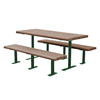 8 Ft. Recycled Plastic Picnic Table with Steel Frame, 658 lbs. 