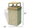 9 Gallon Concrete Trash Receptacle with 4 Way Open Top, 205 Lbs.	