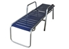 Destin Commercial Vinyl Strap Stack Chaise Lounge Powder-Coated Welded