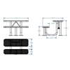 Outdoor Social Distancing Desk with Thermoplastic Finish