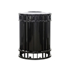 32-Gallon Flat Bar Steel Trash Receptacle with Inner Sleeve - 156 lbs.