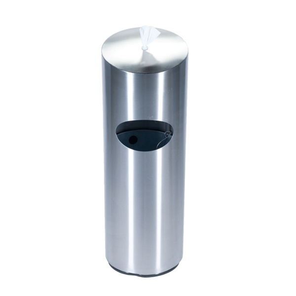 10-Gallon Trash Receptacle Precision Series with Sanitizing Wipes Dispenser - 47 lbs.