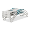 Helios Contract Vinyl Strap Chaise Lounge with Commercial Aluminum Frame - 29 lbs.
