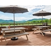 Plymouth Bay Picnic Table with Table and Commercial-Grade Aluminum Frame - 120 lbs.