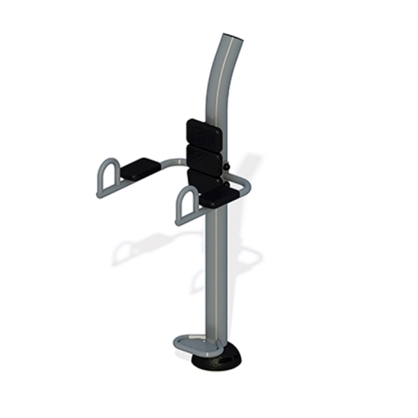 Captain's Chair Leg Raise Station for Public Parks Powder-Coated Commercial Steel - 122 lbs.